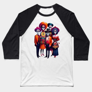 colourful skull Baseball T-Shirt